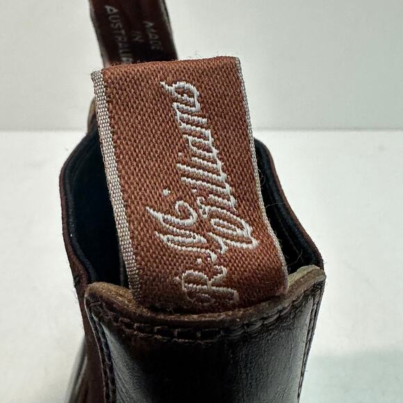 NEW HEELS R. M. Williams VTG Craftsman Chelsea Boot Chestnut Leather UK 8 / US 9 - Picture 10 of 14